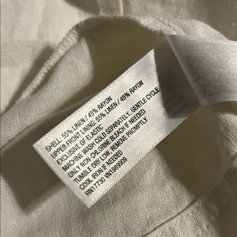 Universal Thread White Linen Button-Front Corset … - image 7